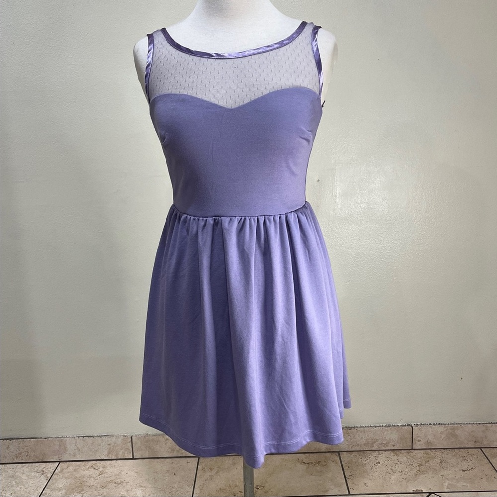 Womens dEliA's Light Purple Dress Size M Lace Detail